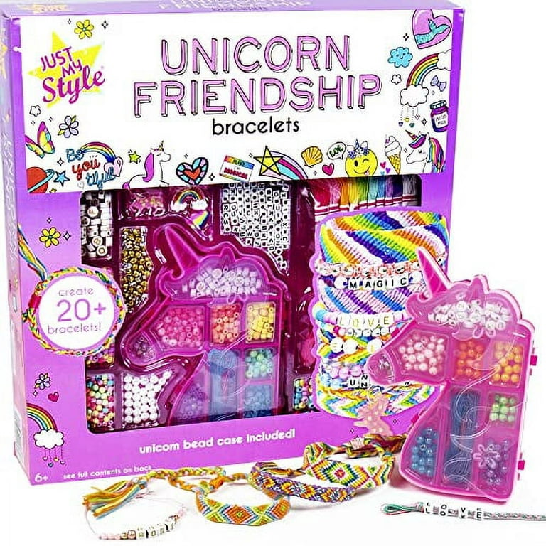 Just My Style Unicorn Friendship Bracelet Making Kit, Ages 6+ – Loomini