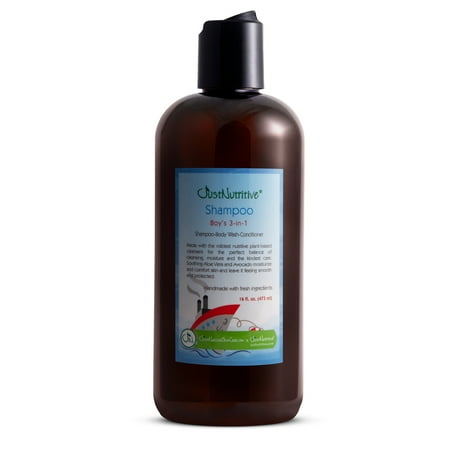 Just Nutritive 3 in 1 Kids Shampoo, Conditioner & Wash, Cleanse, Moisturize, All-Natural, 16oz