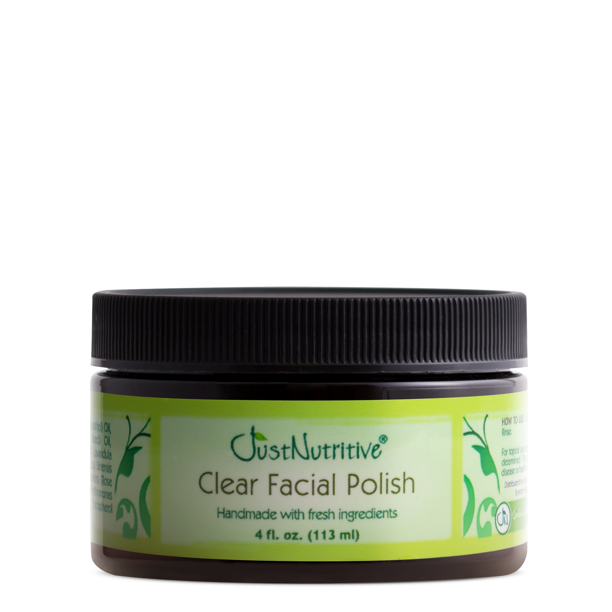 Just Nutritive Acne Clear Daily Deep Facial Scrub, Gentle Exfoliation, No Salicylic Acid, 4oz