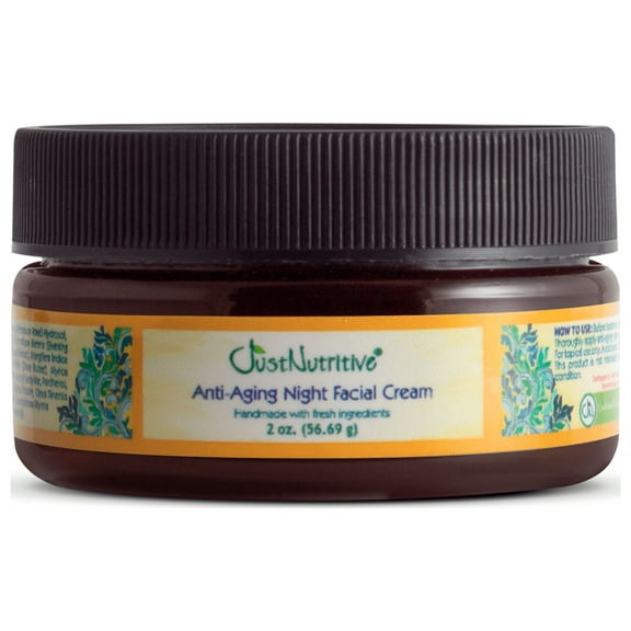 Just Nutritive Anti-Aging Night Cream, Wrinkle & Fine Line Reducer, Aloe & Mango, No Parabens, 2oz
