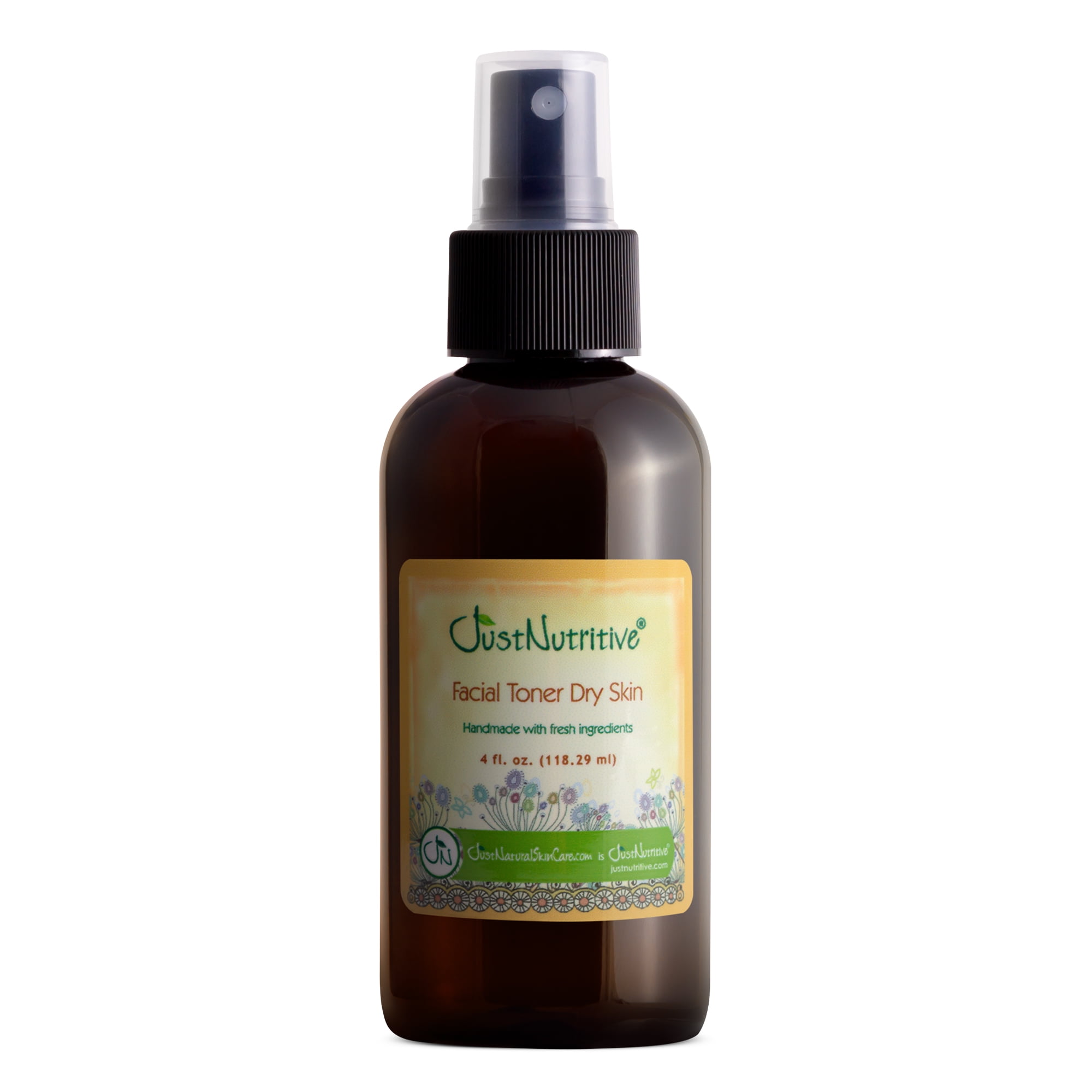 Just Nutritive Daily Facial Toner for Dry, Skin Rose Water & Cucumber,  Alcohol-Free, 4oz
