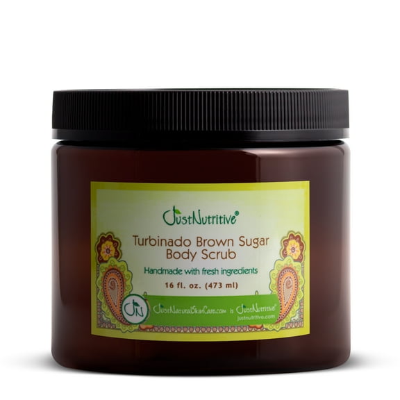 Just Nutritive Exfoliating Brown Sugar Body Scrub, Hydrating with Shea Butter, All Skin Types,8-16oz