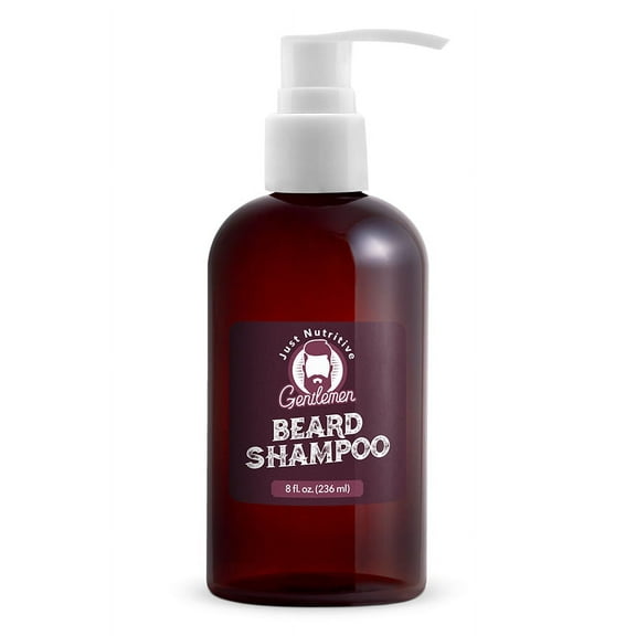 Just Nutritive Natural Beard Shampoo, Hydrate & Soften Dry Coarse Hair, Sulfate & Paraben Free, 8oz