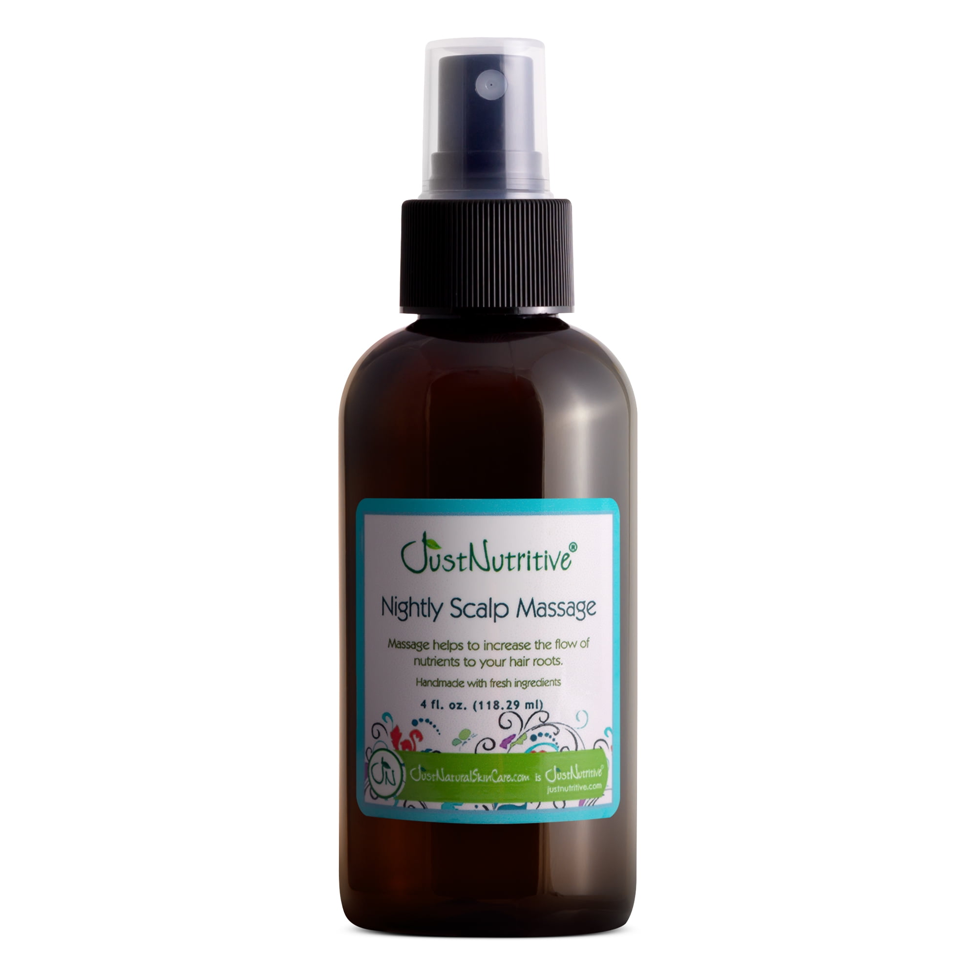 Just Nutritive Nightly Scalp Massage, Strengthening, Thicker Fuller Hair Growth Oil, 4oz