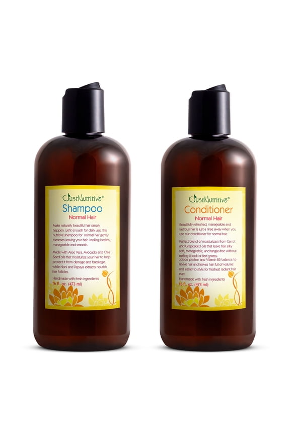 Natural Dry Damaged Hair Shampoo & Conditioner Set, Moisturizing, Hydration, Repair, Sulfate-Free, 16oz