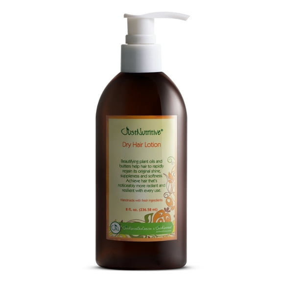 Just Nutritive Nourishing Hair Lotion for Dry Hair, Detangles, Control Frizz with Shea Butter, 8oz