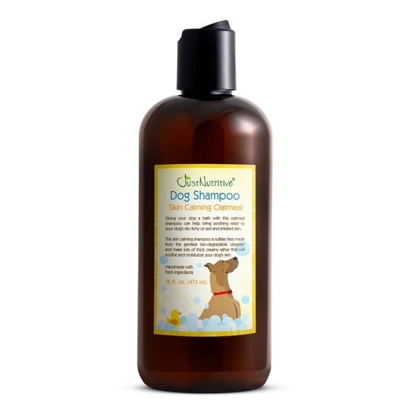 Just Nutritive Shampoo for Dogs and Puppies, Moisturize & Calm Dry Irritated Skin with Oatmeal, 16oz