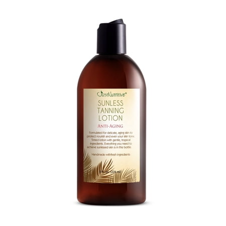 Just Nutritive Sunless Tanning Lotion with Bronzer, Anti-Aging, Self Tanner, Moisturizes, For All Skin Types, 8 fl oz