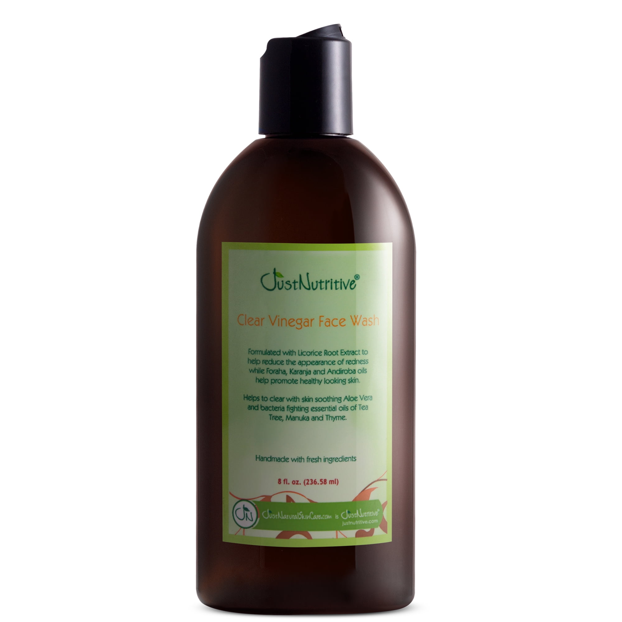 Just Nutritive Vinegar Acne Face Wash & Cleanser for Oily Skin, No Salicylic Acid, Unisex, 8oz