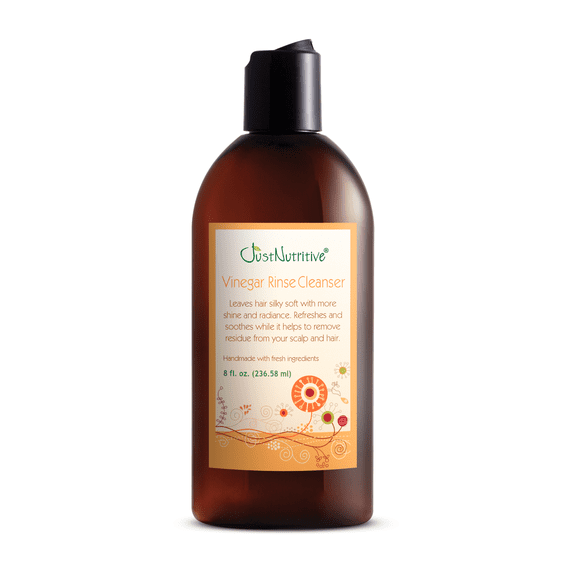 Just Nutritive Non-Toxic Vinegar Rinse Cleanser for Gray Hair & Scalp, All Hair Types, Sulfate-Free, 8oz