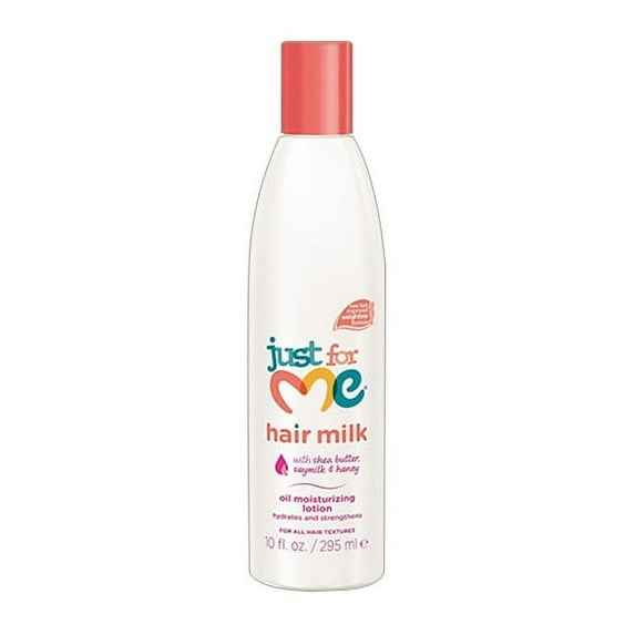 Just For Me Oil Moisturizing Lotion For Curly, Coily & Relaxed Hair. Soothes Dry Hair & Scalp, Enriched With Coconut Milk, Shea Butter, Vitamin E & Sunflower Oil, 10 Oz.