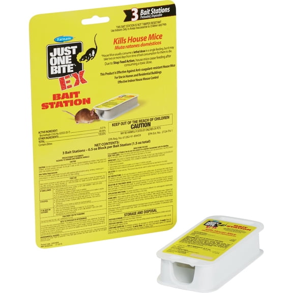 Just One Bite Disposable Mouse Bait Station - Pack of 2
