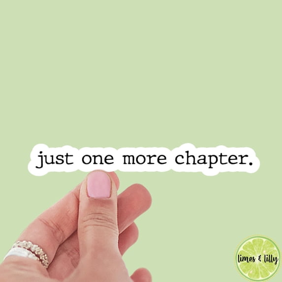 Just One Chapter Typewriter Bookish Sticker