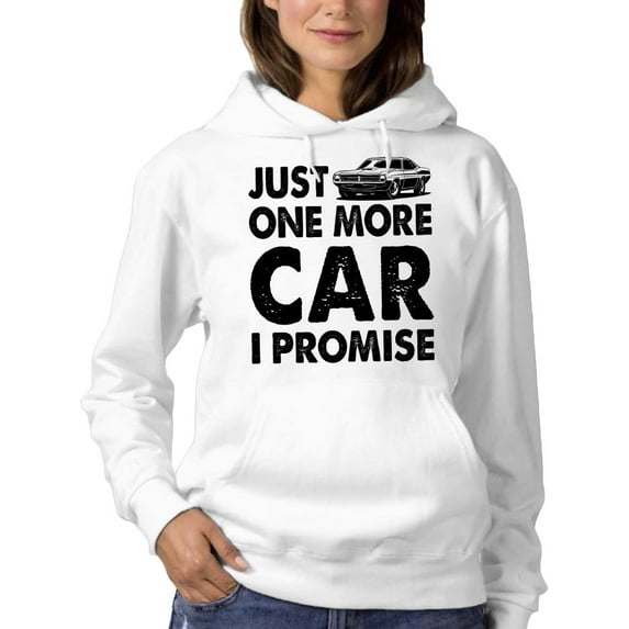 Just One More Car Hoodie Women -SPIdeals Designs, Female 4X-Large