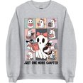 thumbnail image 1 of Just One More Chapter Ghost Sweatshirt, Cute Reading Ghost Halloween Sweater, Cozy Fall Bookish Pullover, 1 of 5