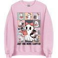 thumbnail image 1 of Just One More Chapter Ghost Sweatshirt, Cute Reading Ghost Halloween Sweater, Cozy Fall Bookish Pullover, 1 of 5
