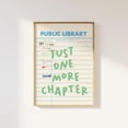 thumbnail image 1 of Just One More Chapter Library Nook Trendy Reading Book Lover Art, Unframed Paper Poster 8x10in, 1 of 4