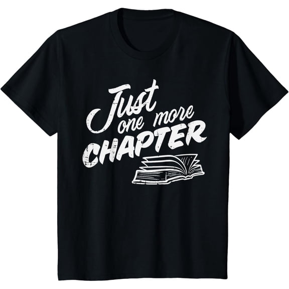 Just One More Chapter Read Reading Librarian Book Men Women T-ShirtMen's and women's gift, black and white T-shirt, size: Extra large S-4XL