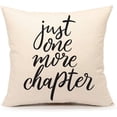 thumbnail image 1 of Just One More Chapter Throw Pillow Case Cushion Cover Book Lovers Linen 18 x 18 Inch, 1 of 6