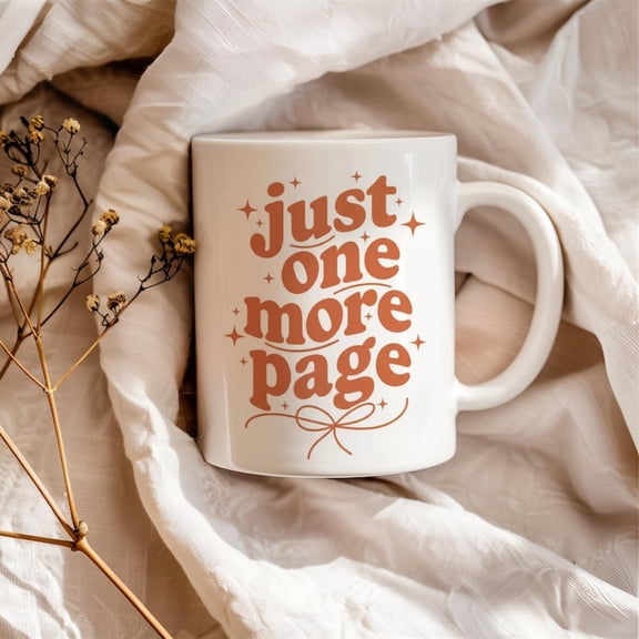 Just One More Page Mug, R Book Lover Gift, Funny Reader Coffee Cup, Bookworm Present, Librarian Gift, Bookish Aesthetic, Booktok Gift.