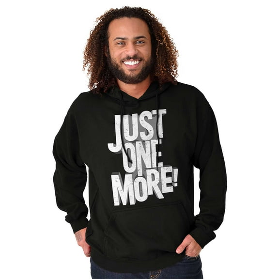 Just One More Workout Motivation Unisex Plus Fleece Graphic Hoodie Brisco Brands 2X