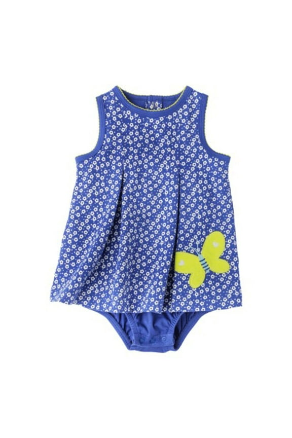 Just One You Made By Carter's Infant Girls Butterfly Flowered Sunsuit Navy Newborn