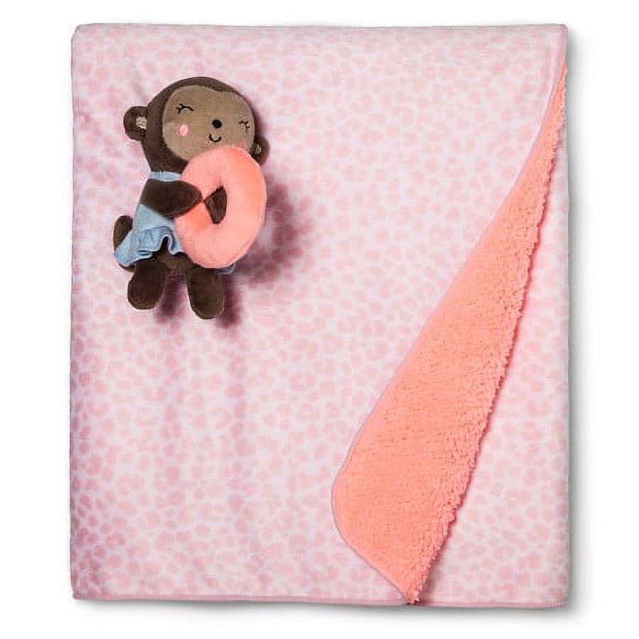 Just One You Made by Carter s Baby Girl Valboa Blanket with Monkey