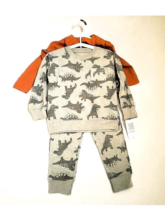 by Just One You Dinosaur Casual Long Sleeve Outfit Sets 3 Pack Boy's Toddler
