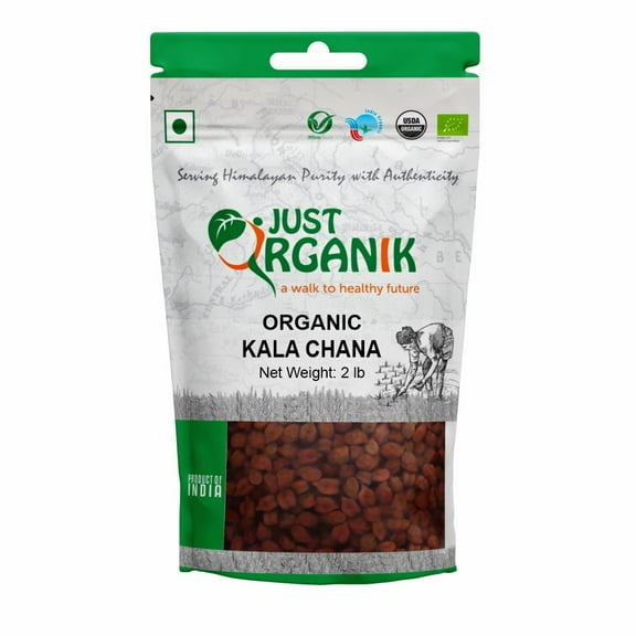 Just Organik Organic Kala Chana, Brown Chickpea Whole 2 lbs