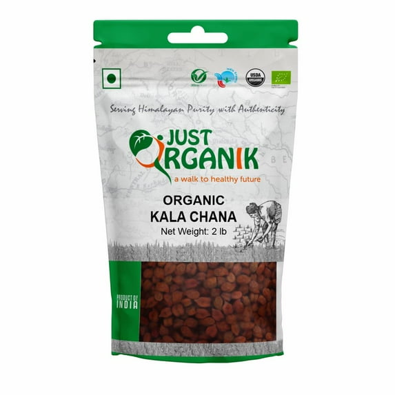 Just Organik Organic Kala Chana, Brown Chickpea Whole 2 lbs