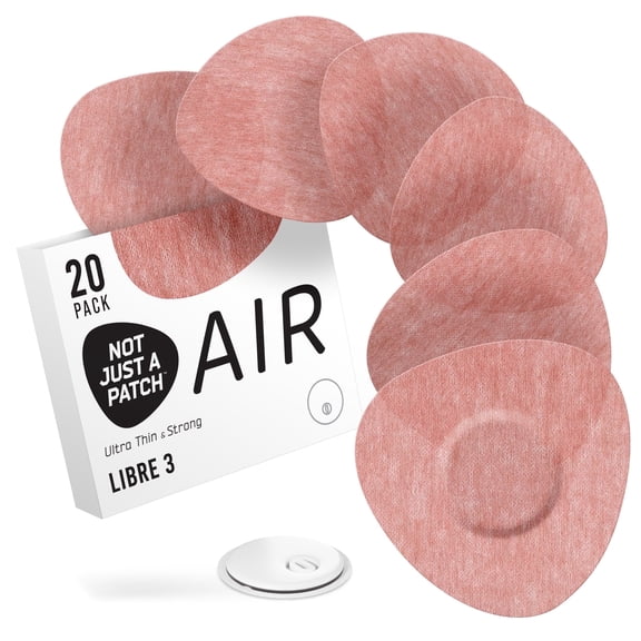 Not Just a Patch Air Libre 3 Sensor Covers (20 Pack) - Adhesive Patches with Ultra-Hold 14 Day Adhesion Freestyle Libre 3 Sensor Covers - Brown