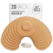 Not Just a Patch Dexcom G7 Adhesive Patches 20Pack Stelo CGM Sensor Covers with Precision-Cut Vent Hole   Beige