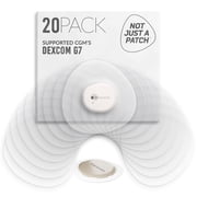 Not Just a Patch Dexcom G7 Adhesive Patches 20 Pack   Stelo CGM Sensor Patches with Precision-Cut Hole for Ventilation   Clear