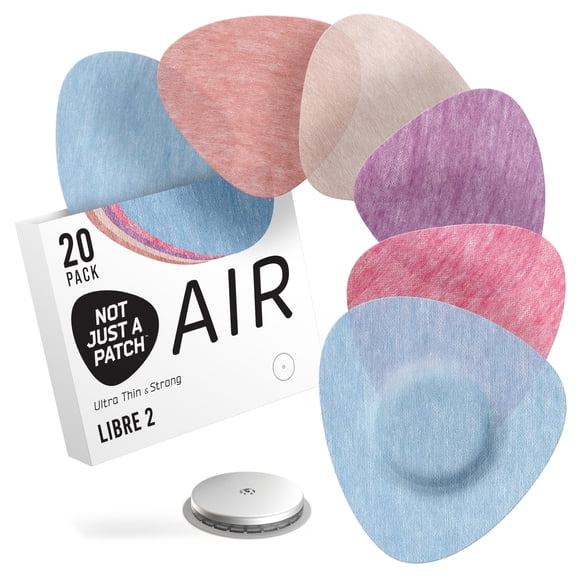 Not Just a Patch Air Freestyle Libre 2 Covers – 20 Count Multicolor Durable Adhesive Sensor Protectors for CGM Devices
