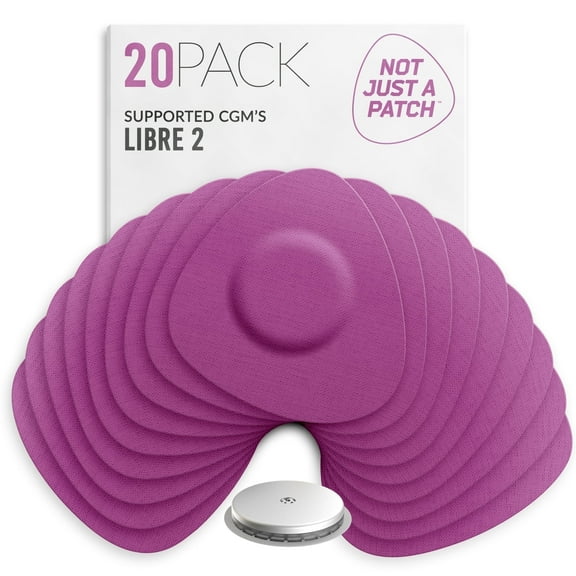 Not Just a Patch Freestyle Libre 2 Sensor Covers (20 Pack) – Water Resistant Purple
