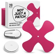 Not Just a Patch X-Patch Adhesive Covers 20 Pack   Pink Water-Resistant for Omnipod 5, Dexcom G6, Libre 2