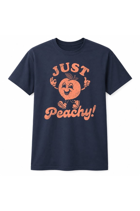 Just Peachy Graphic T-Shirt, Funny Peach Tee, Unisex Classic Fit