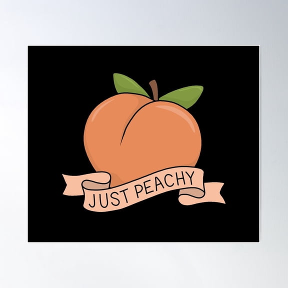 Just Peachy Poster Wall Art, Modern Wall Decor For Living Room Bedroom, 12x18 UNFRAMED