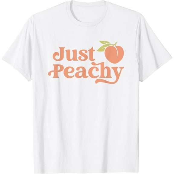 Just Peachy Retro 70s Georgia Peaches Summer Fruit T-Shirt100% cotton