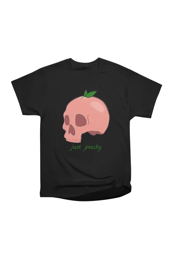 Just Peachy Skull T-Shirt Tee Gift For Him Merch For Her Apparel For Friend