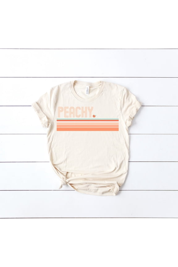 Just Peachy T-Shirt: Unisex Tee With Fruity Stripes All Size S-5XL
