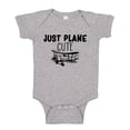 thumbnail image 1 of Just Plane Cute Baby Bodysuit One Piece NB Athletic Heather, 1 of 3