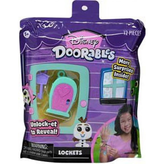 Just Play Disney Doorables Deluxe Lockets, Includes Character Charms, Mix and Max Jewelry for Kids