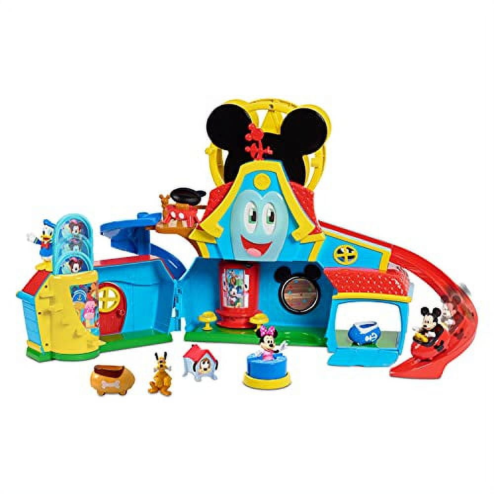 Disney Junior Mickey Mouse Funny the Funhouse 13 Piece Lights and Sounds  Playset, Includes 3 Figures…See more Disney Junior Mickey Mouse Funny the