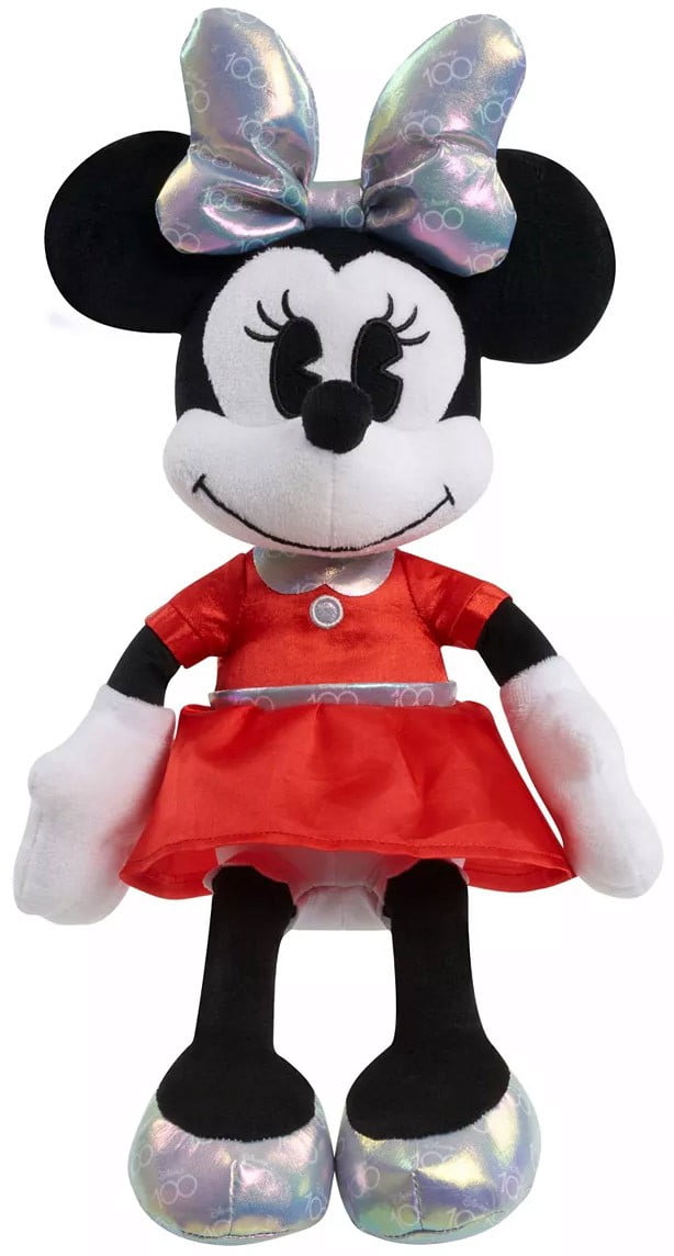 minnie mouse in red dress just traded her iconic with a pantsuit and you can't miss it! The costume includes a red mini dress and headband with bow Disney 2018 Holiday Minnie Mouse