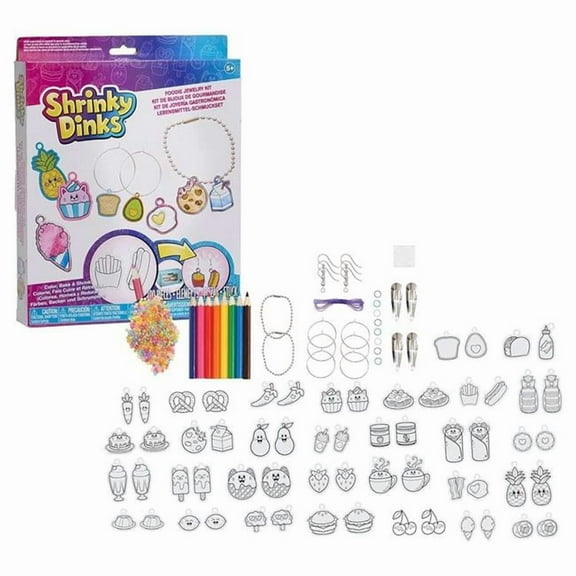 Just Play JUP03617 Shrinky Dinks Foodie Jewelry Kit - 12 Count
