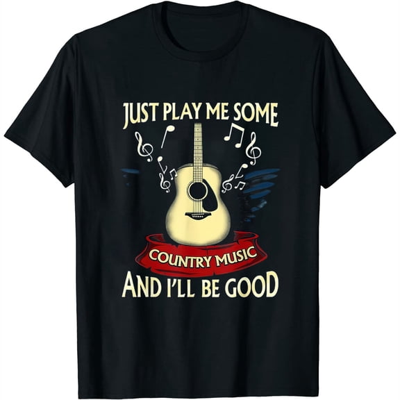 Just Play Me Some Country Music Country Music Festival Womens T-Shirt Black S