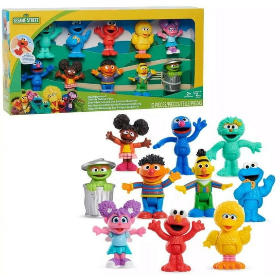 Just Play Sesame Street Neighborhood Friends Deluxe Action Figures