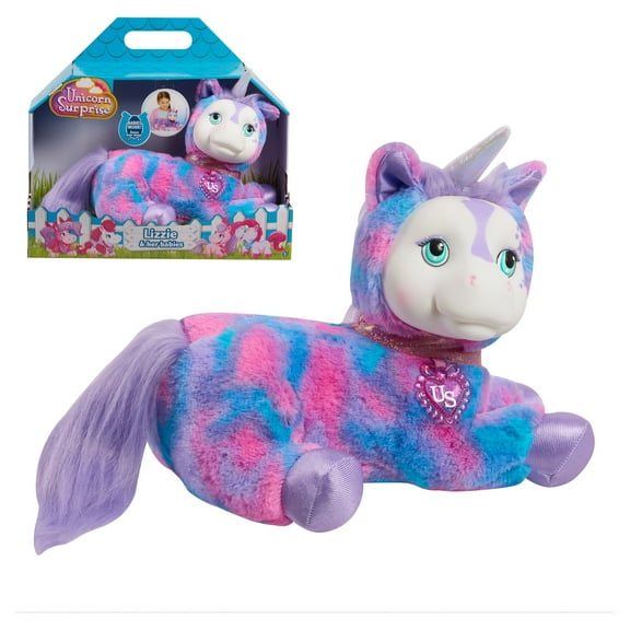 Just Play Unicorn Surprise Lizzie, Purple and Pink, Stuffed Animal Unicorn and Babies, Toys for Kids, Preschool Ages 3 up
