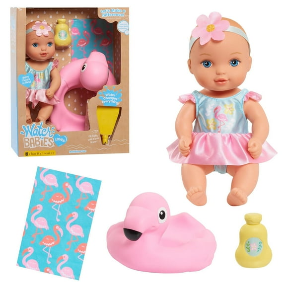 Just Play WaterBabies Infant Doll Bathtime Fun Flamingo, Preschool Ages 3 up